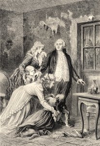 Královo rozloučení s rodinou v lednu 1793 (rytina)