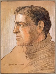 Portrét Shackletona, ze „Srdce Antarktidy“ od Sira Ernesta Shackletona (1874-1922) kolem roku 1909