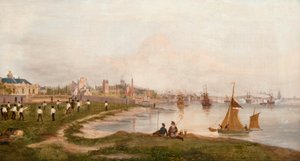 Magdalen Green před železnicí z Dundee do Perthu od George McGillivray