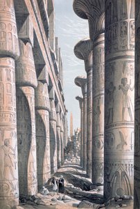 Velký chrám, Karnac, Egypt, 19. století