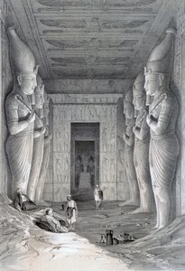 Interiér velkého chrámu, Abu Simbel, 19. století