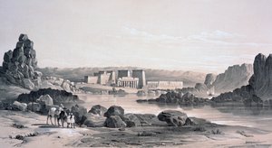Philae, Pohled na jih, Egypt, 1843