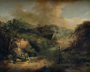 Hillside with tramps reposing, c1793 od George Morland