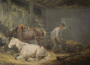 Koně ve stáji, 1791
