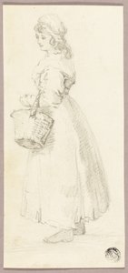Stojící dívka s košem od George Morland