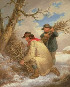 Sběrači větviček ve sněhu od George Morland