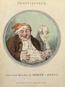 Kontrastní náčrtky Mirth and Ennui (ručně kolorovaný lept)