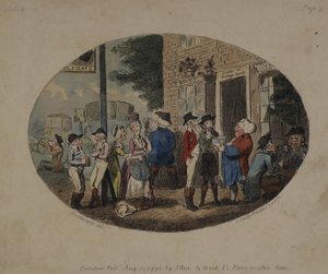 Old Hats Tavern, Uxbridge, 1796 od George Moutard Woodward