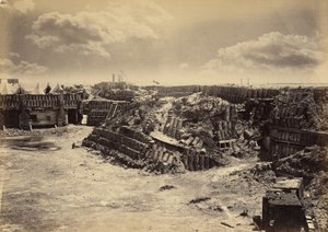 Vnitřní pohled na Fort Sumter od George N. Barnard