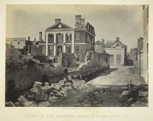 Ruiny Pinckney Mansion, Charleston, SC, 1865.