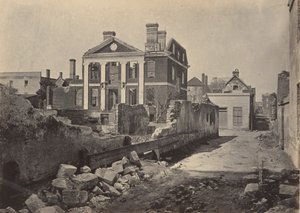 Ruiny Pinckney Mansion, Charleston, Jižní Karolína, 60. léta 19. století. od George N. Barnard