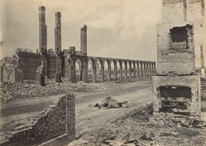 Ruiny R. R. Depot, Charleston, Jižní Karolína, 60. léta 19. století. od George N. Barnard