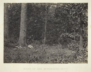Scéna smrti generála McPhersona, 186466. od George N. Barnard