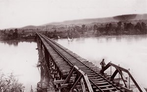 Řeka Tennessee v Bridgeportu, ca. 1864. od George N. Barnard