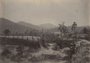Průsmyk Allatoona, Georgia, 60. léta 19. století. od George N. Barnard
