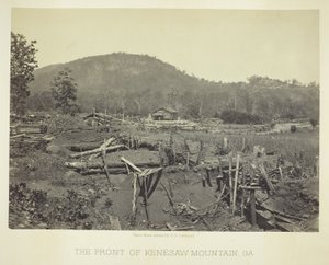 Přední část hory Kenesaw Mountain, GA od George N. Barnard
