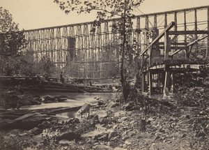 Trestle Bridge ve Whiteside, 60. léta 19. století. od George N. Barnard
