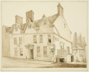 Roh Pipe Lane a Frogmore Street (tužka a akvarel na papíře) od George Orleans Delamotte