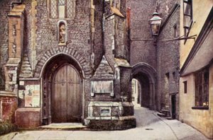 St John Maddermarket Church Alley (barevná lito)