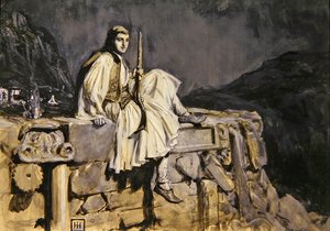 Řecká garda (kvaš na papíře) od George Percy Jacob Hood