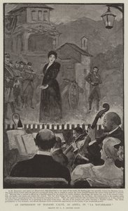 Dojem Madame Calve jako Anita v La Navarraise od George Percy Jacomb Hood
