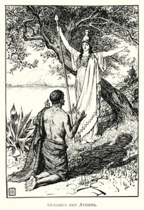 Odyssea: Odysseus a Athéna (rytina)
