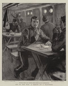Do války, skica na transport od George Percy Jacomb Hood
