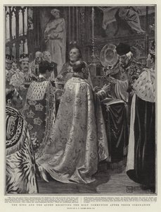 Král a královna přijímají svaté přijímání po jejich korunovaci od George Percy Jacomb Hood