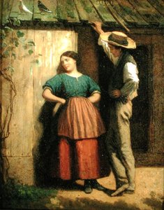 Rustic Courtship, c.1859-60 (olej na palubě)