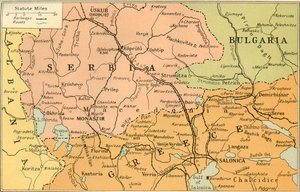 Mapa Salonica Front, 1919.