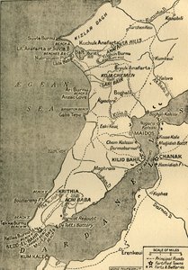 Mapa poloostrova Gallipoli, 1919.