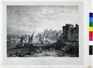 Conway Bridge a hrad od George Pickering