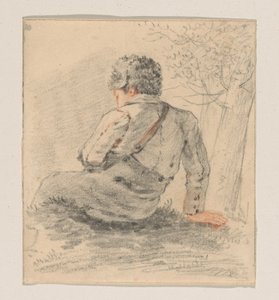 Sedící chlapec, při pohledu zezadu od George Pieter Westenberg