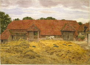 Červená stodola ve Whitchurch, 1868 od George Price Boyce