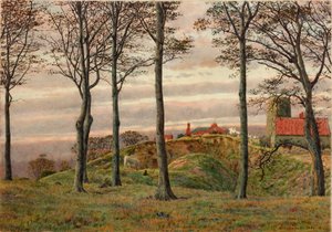 Windmills Hill, Gateshead, 1864 (tužka a wc na papíře) od George Price Boyce