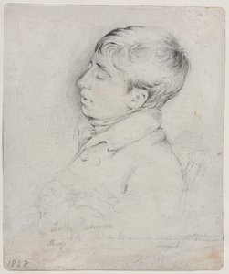 Portrét Welbyho Shermana spícího v křesle, 1828. od George Richmond