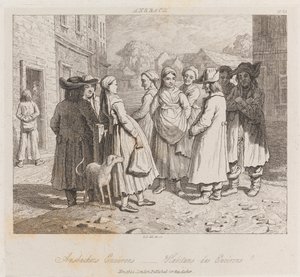 Anbachers, Ansbach, c.1821 (lept) od George Robert Lewis