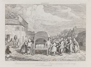 Žebráci, Eperney, kolem 1821 (lept) od George Robert Lewis