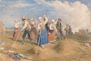 Senoři v poli od George Robert Lewis