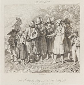 Zajímavý příběh, St. Gilgin, kolem roku 1821 (lept)