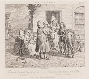 Putující, Vitry Sur Marne, kolem roku 1821 (lept) od George Robert Lewis