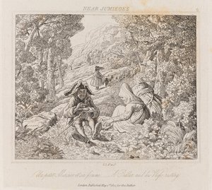 Peddler and Wife near Jumieges, c.1821 (lept)