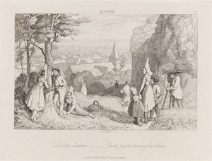 Návrat z práce, Havre, kolem roku 1821 (lept) od George Robert Lewis