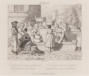 Mytí zeleniny, Heming, c.1821 (lept)