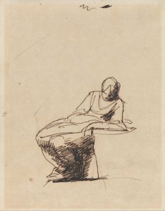 Sedící žena od George Romney