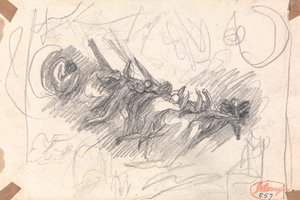 Útok démonů na pokušení Krista od George Romney