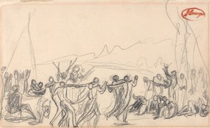 Bakchanálská scéna (pravděpodobně předpotopní) od George Romney