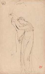 Zajatkyně nebo sklíčená žena: Možná Andromache od George Romney