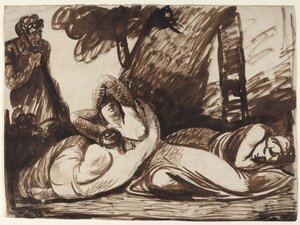 Cimon a Ifigenie: Scéna z Boccacciova Dekameronu od George Romney