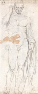 Klasický mužský akt od George Romney